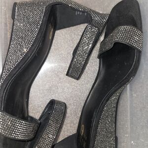 Mix No. 6 Black and Silver Embellished Heels